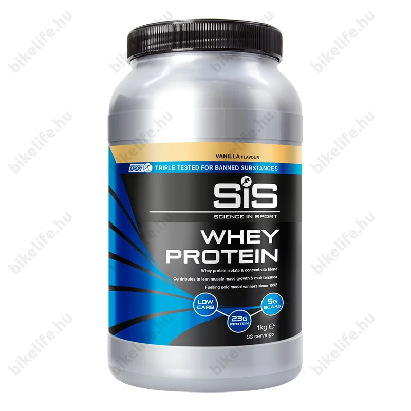 SIS Tejsavó protein italpor,Whey Protein 1000g. (33 adag) vanília íz