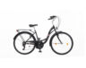 Neuzer Venezia 30 26"-os városi kerékpár 18 sebességes, fekete/korall, fekete fém sárvédőkkel 17"